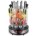 Barbecue Grill Automatically Vertical Rotating Barbecue Smoke-Free for Barbecue with rotisserie Electric for Kebab, skewers and Roast for Home Parties