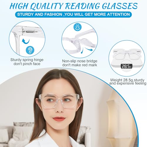 Image of OCCI CHIARI Large Reading Glasses Women Retro Reader 1.0 1.5 2.0 2.5 3.0 3.5 1.25 1.50 1.75 2.25 2.75 4.0 5.0 6.0