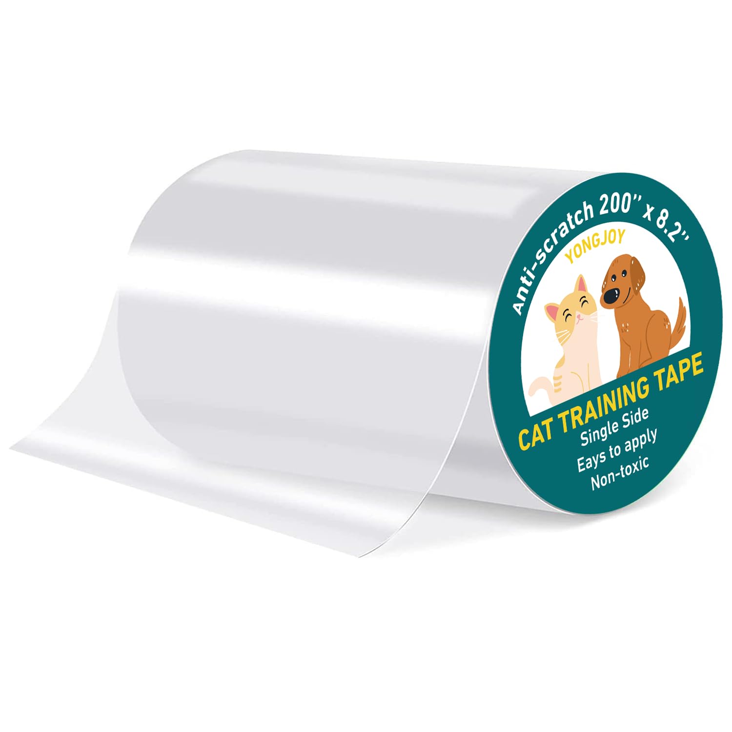 yongjoy Door Protector from Dog Scratching - Cat Scratch Door Frame Single Side Adhesive Protector Anti Dog Scratch Door Guard for Dogs Clear - 200" x 8.2"