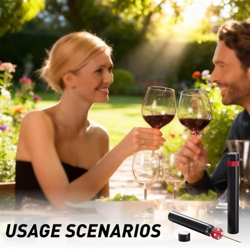 Miniatura 6 de Sacacorchos Presión Para Vino, Abridor De Vino Aire Comprimido Presión Para Abridor De Botellas Portátil Sin Esfuerzo, Accesorio De Vino Elegante Para Casa, Fiesta, Regalo