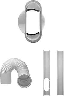 Złącze do rur adaptera okiennego, adapter do rury wydechowej, zestaw okienny uszczelka do okna do przenośnego klimatyzatora rura wentylacyjna adapter adapter 150 mm/5,9 cala