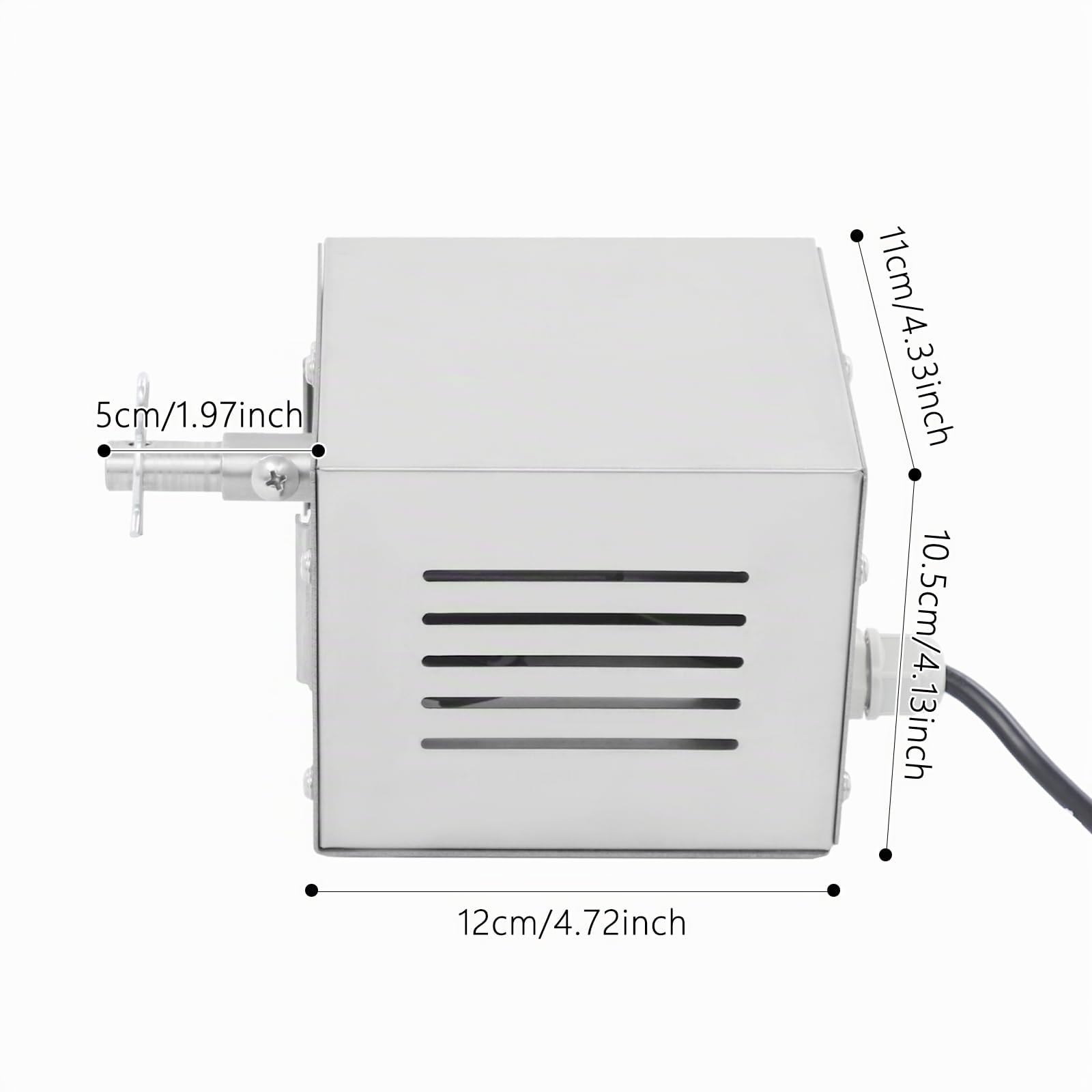 Motore per barbecue, in acciaio inox, 25 W, 220 V, spina UE con fessure di ventilazione, motore per girarrosto per pollo, spiedini, arrostire, campeggio, barbecue, durevole, silenzioso