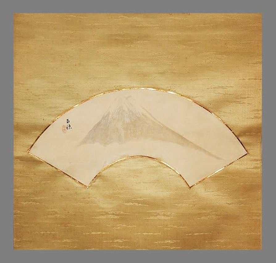 真作/川人勝延/扇面/雀声/竹に雀図/美品/桐共箱付/布袋屋掛軸HD-46 真作】/川人勝延/扇面/雀声/竹に雀図/美品/桐