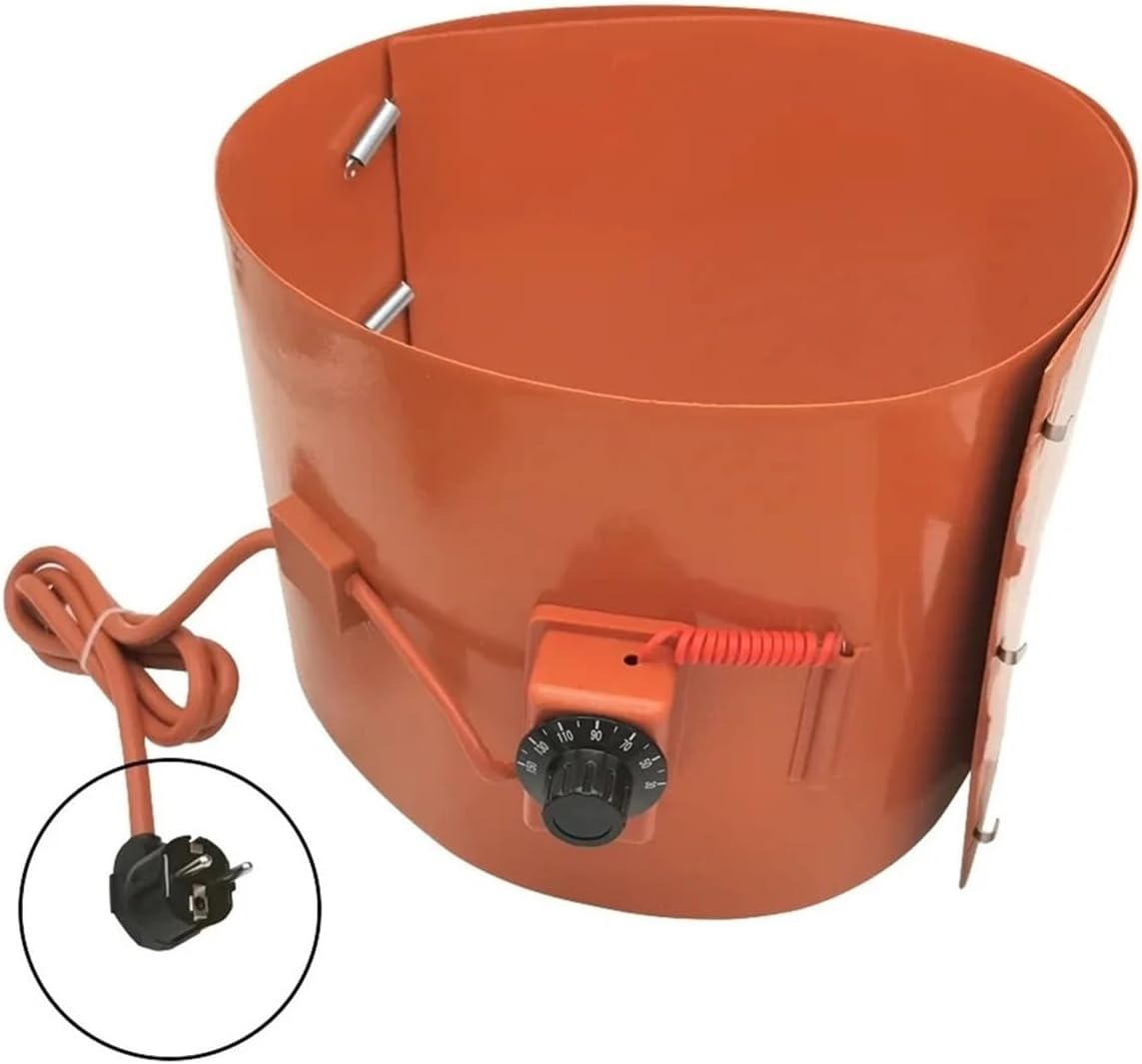 Customizable Silicone Band Drum Heating Blanket - /220V Oil & Gas Tank Heater with Knob Controller for Fit for20-200L Tanks(200x1250mm 500w,240v)