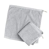 hiorie(ヒオリエ) ホテルスタイルタオル ハンドタオル 大判 ループ付き 日本製 吸水 綿100% 無地 泉州タオル 選べる18色 2枚セット (ライトグレー)