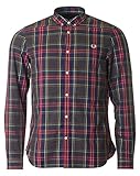 Estilo n.º M9531 557. Fred Perry Authentics Marl Tartan Shirt GREY MARL Small