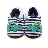 Delebao Baby Infant Toddler Cartoon Rubber Sole Crib Shoes Slippers Prewalker 0-24 Months (18-24 Months, Dinosaur)