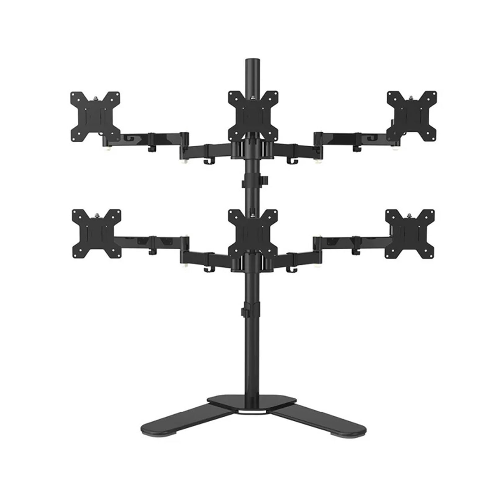 Support de moniteur à 6 écrans bras de montage robuste contre la fatigue visuelle