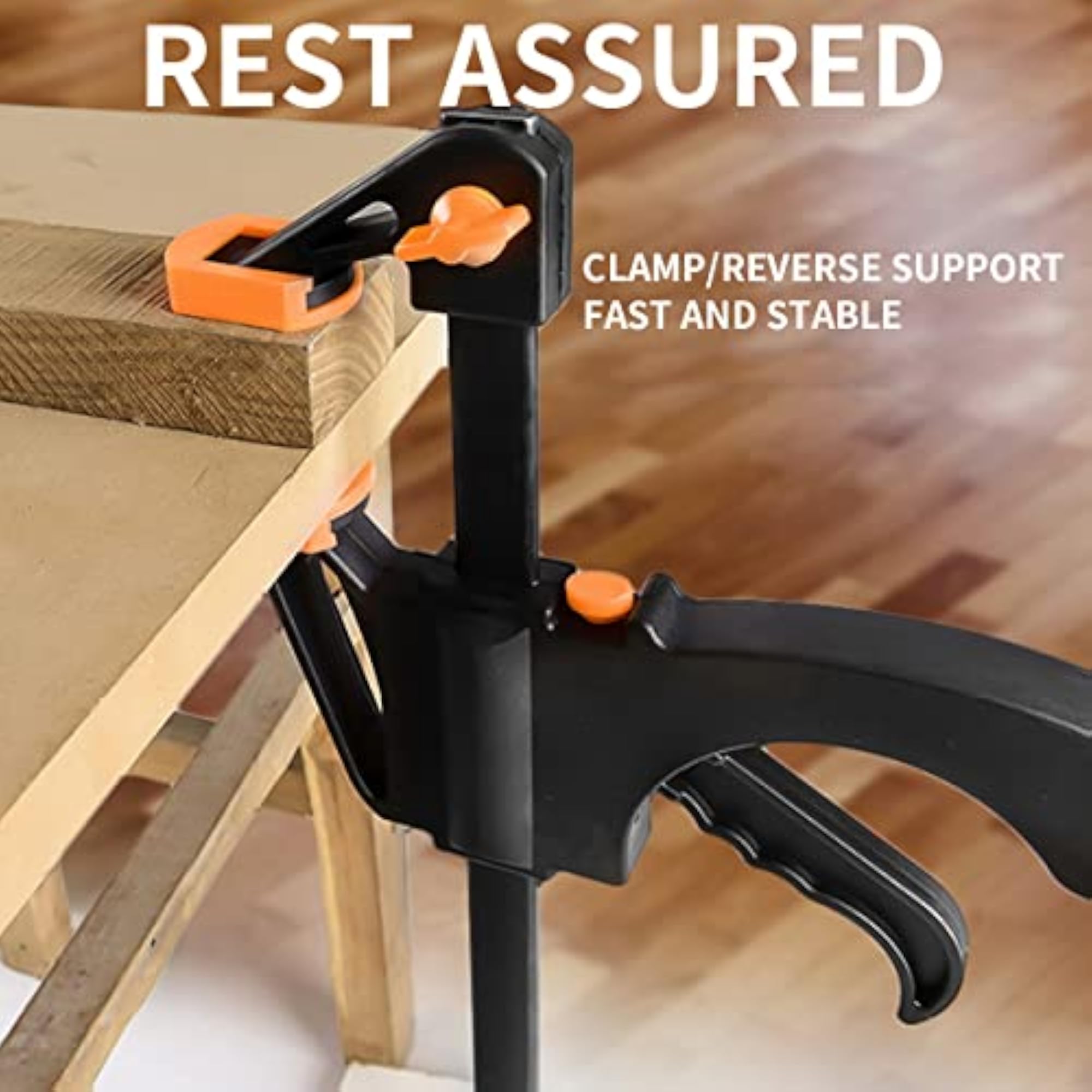 Clamp Set 4 Pcs Steel F Style for Woodworking, Durable Grip
