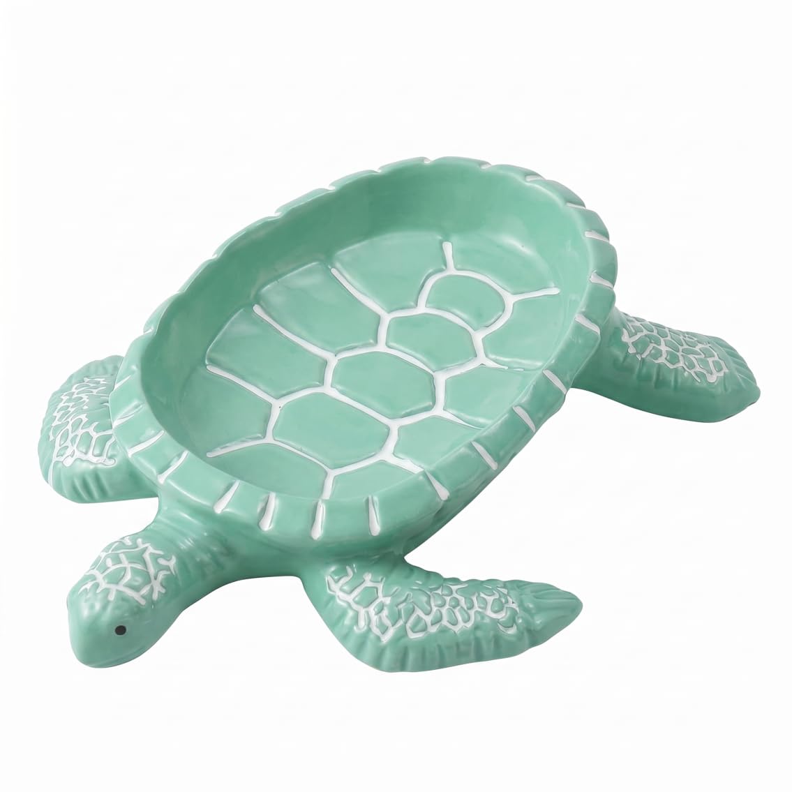 Wilafury Cute Soap Dish, Decorative Turtle Resin Soap Holder with Drainage Design for Bar, Kitchen and Bathroom Sink Countertops, Green