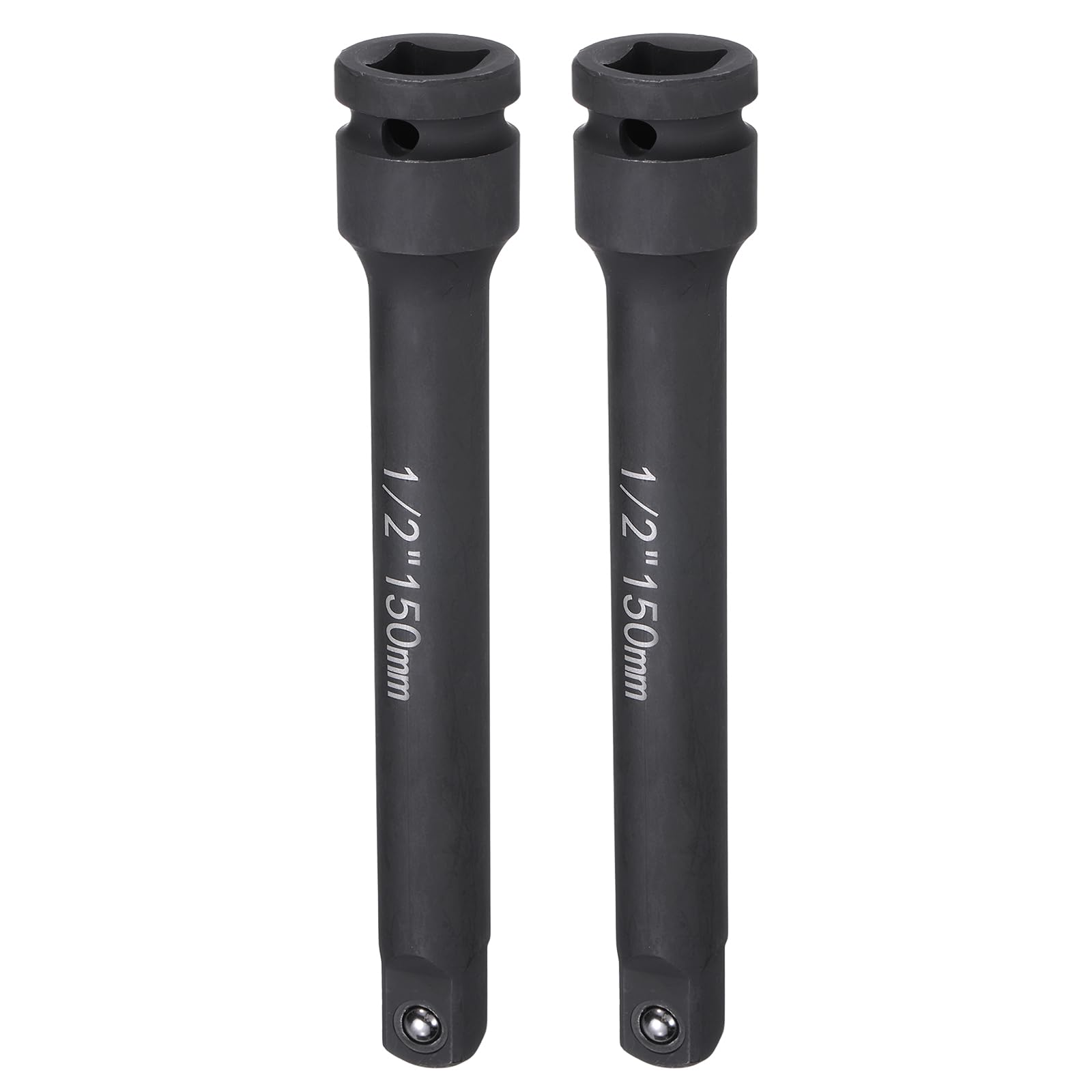 QUARKZMAN 2 Pezzi Prolunga Per Presa Ad Impulso Attacco Quadrato 1/2" Lunghezza 6" Asta Di Prolunga In Acciaio CR-V Adattatore Per Chiave A Cricchetto Per Dadi Mozzo Neri;