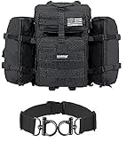 Seibertron Falcon Backpack 37L+2 Black and Luggage Strap Black