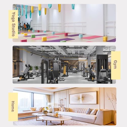 Support mural en bois tapis de yoga et rouleau de massage