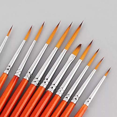 Stylo De Peinture 11 Pièces/Ensemble Pinceau De Détail Professionnel Pointe Fine Pinceaux Miniatures pour Kits De Dessin À l'huile Aquarelle Stylo Pinceau À Huile