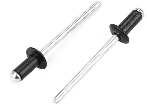 Miniatura 2 de Remaches de aluminio negro, retenedor de remache de sujeción de tornillo negro, 120 piezas M2.4 / M3.0 / M3.2 / M4 Kit de remaches ciegos de