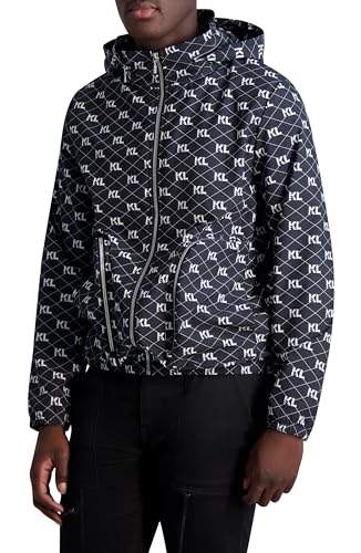 Image of KARL LAGERFELD Men's Bomber Satin Jacket