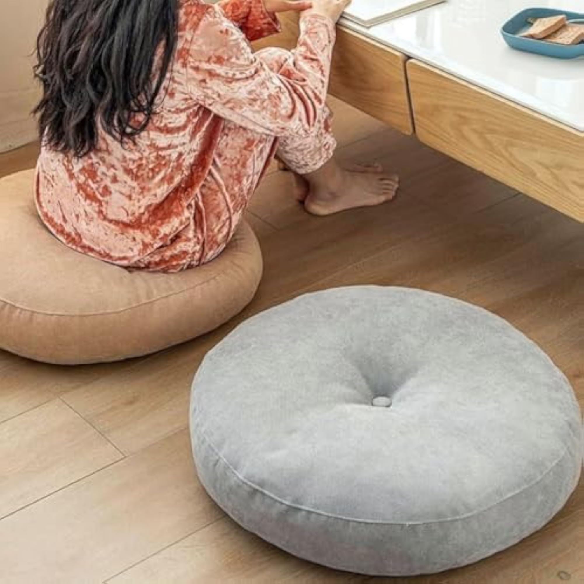 Large Round Floor Cushion for Home Seating