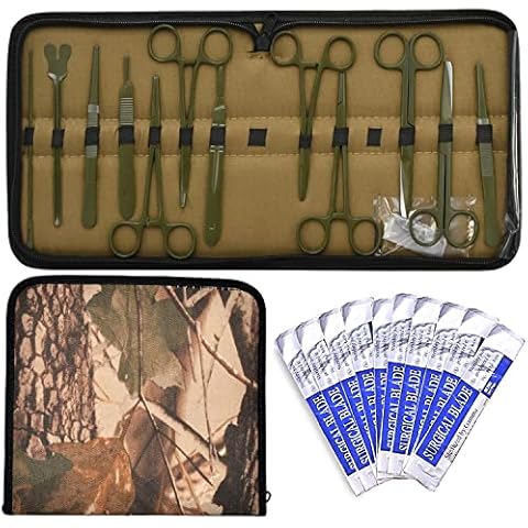 MuskalMed Advanced Dissection Kit - 24 Pieces Total. High Grade Stainless Steel Instruments Perfect for Anatomy, Biology, Botany, Veterinary and Medical Students 11 Bonus Scalpel MLT-03 Cover