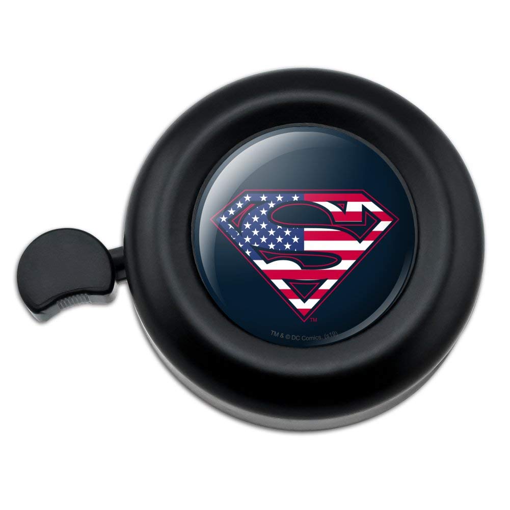 GRAPHICS & MORE Superman USA American Flag Shield Logo Bicycle Handlebar Bike Bell