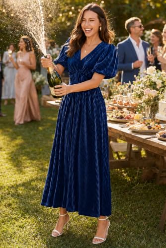 Image of Sissyaki Velvet Maxi Dress Fall Wedding Guest Dress 2026