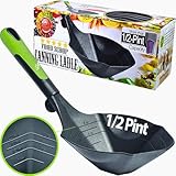 Supa Ant Soup Ladle for Kitchen - Canning Ladle with Pour Spout (8 oz) BPA free and Heat Resistant - Silicone Large Canning Scoop with Pot Clip and Hook Hole - Kitchen Ladel for Cooking