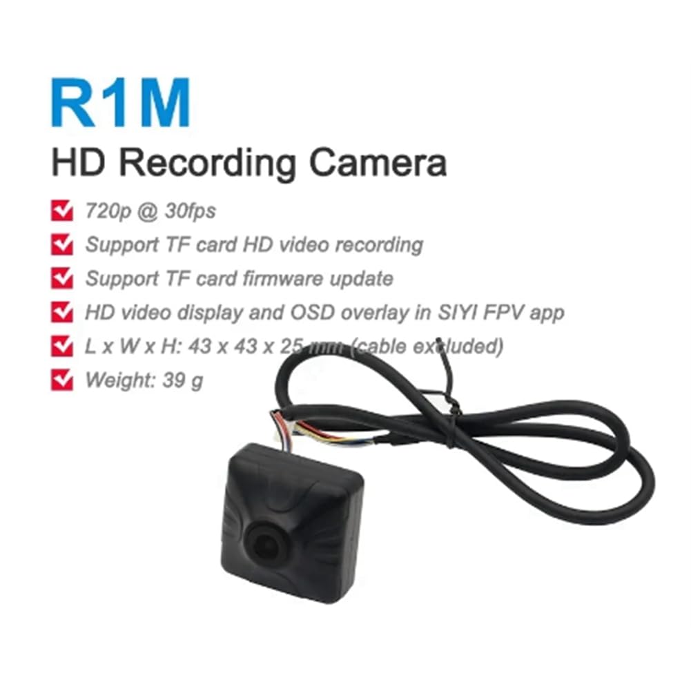 QUR R1M nagrywanie kamera FPV 1080 port Ethernet 30 ./s kamera IP kompatybilna z HM30 MK15 MK15E jednostka powietrzna, 1 . czarna