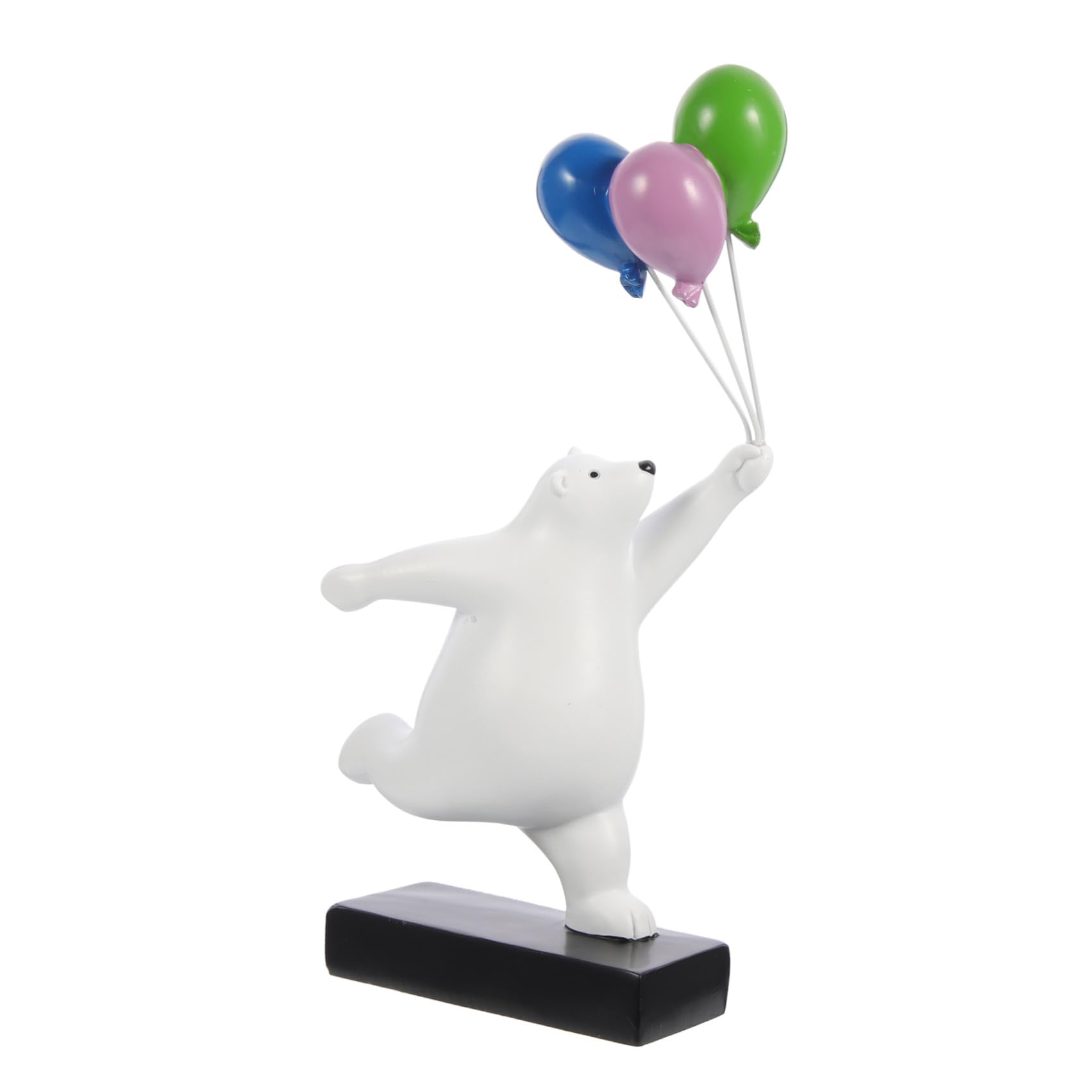 PATKAW Figura Decorativa Orso a Palloncino in Resina per Arredamento da Scrivania Aspetto Cartone Animato Vivace per Decorare Casa e Camera da Letto