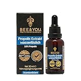 Reines Propolis-Extrakt: Unsere Bee & You Propolis-Extrakt Tinktur (Tropfen) Wasserlöslich 10%, ausgezeichnet für seine innovative Extraktionsmethode, sodass alle wichtige Komponenten im Propolis dadurch erhalten bleiben.
