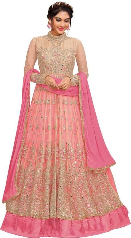 Indian/Pakistani Eid Special Party/Ethnic wear Georgette Straight Ghagra Style Salwar for Womens