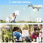 SIMREX Brushless Motor FPV Drone with 4K Camera for Adults, Foldable RC Quadcopter with Optical Flow & Altitude Hold, WiFi Live Video, Gesture/Voice Control, Trajectory Flight (Gray) - Image 3