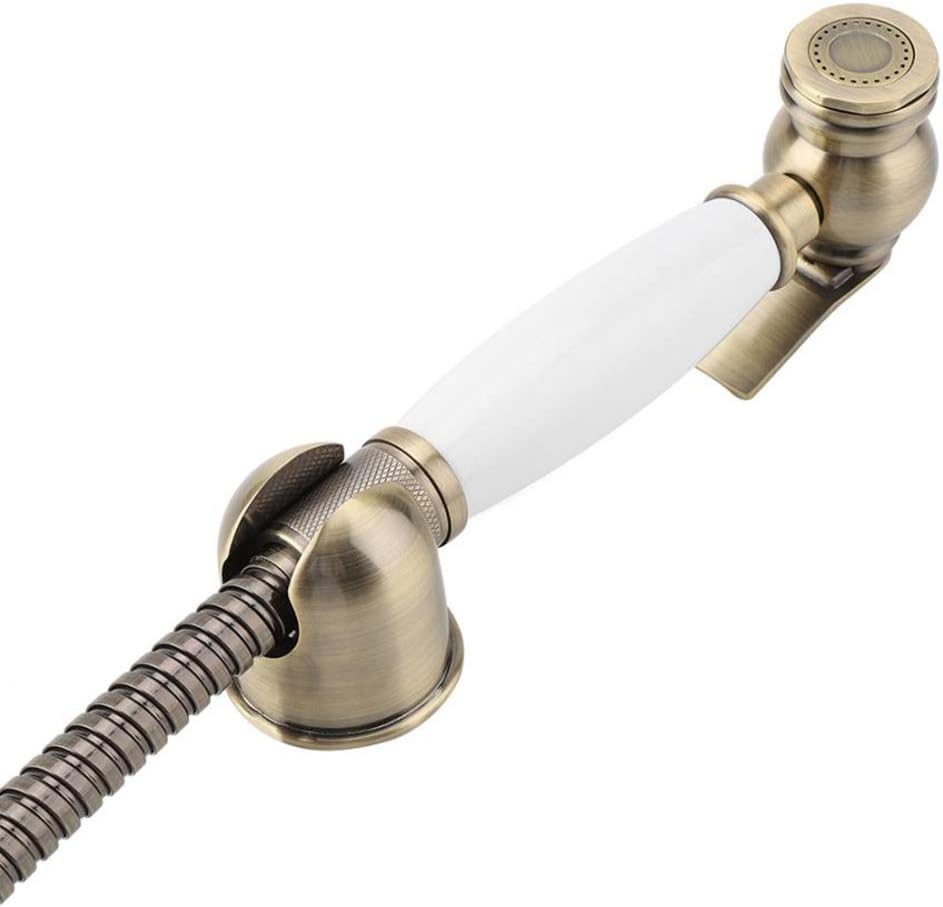 Black Portable Toilet Shower Sprayer Stainless Steel Bidet Sprayer with Hot and Cold Water for Baking Washing,Pet Bath,Wash Car,Water Flower,Toilet Cleaning,Cloth Nappy C