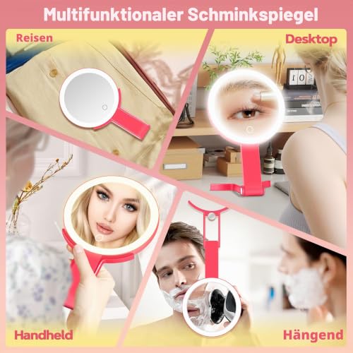 B Beauty Planet 30X/1X Vergrößerungsspiegel mit Licht, Höhenverstellbarer Schminkspiegel mit Beleuchtung… – Ansicht 3