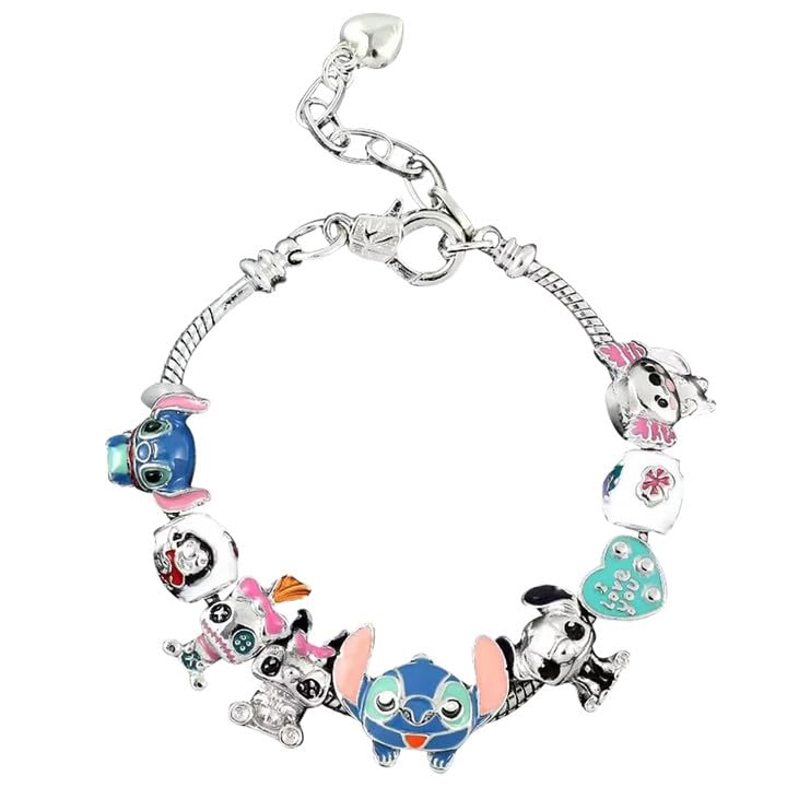 Xtaguvdm Brazalete de Dibujos Animados, Pulsera con dijes ajustable, Pulsera con dios brillantes, Pulsera Joyería Amistad, Adecuado para fiestas de regalo de cumpleaños de niñas como accesorios de vestir