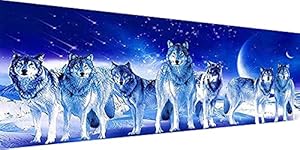 YALKIN 5D Diamant Painting Wölfe 30x90cm