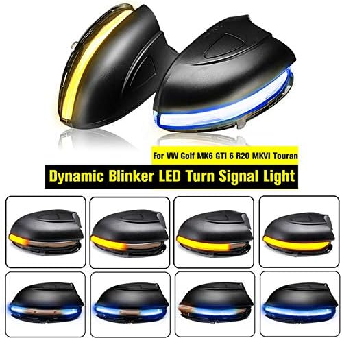 Turn Signal Light Indicator, 1 Pair Dynamic Blinker LED Turn Signal Light for VW Golf MK6/ G-TI 6/VW R20 2008-2012/Touran 2011-2015