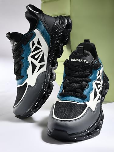Image of Impakto QuantumLeap Men Running Shoes | Lightweight & Breathable Shoes for Training & Travel | Bouncy Heel Sole for Comfort | Anti - Skid Sole for Ground Traction