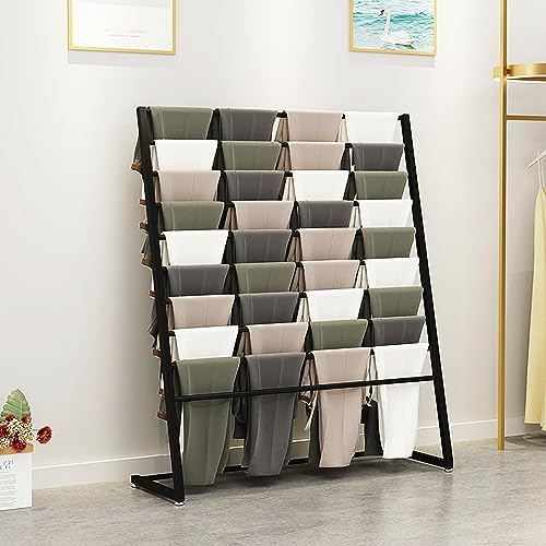 Large Capacity Silk Scarf Display Stand - Floor Standing Hijab Rack & Organizer for Home & Retail, Space Saving Storage Solution 100x40x145cm