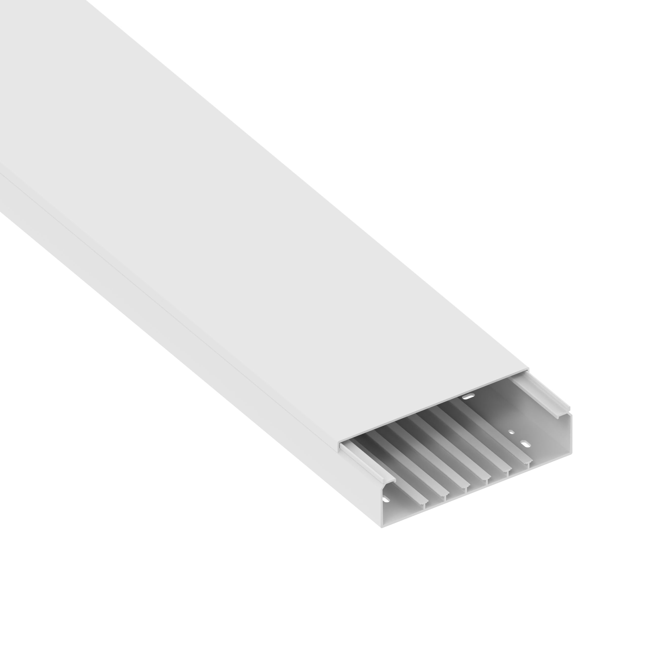 GGK - Goulotte électrique 60 x 230 préperforée Blanche - Longueur 1,30m - Parfaite pour Une Pose de Tableau en rénovation ou Installation complémentaire - Très résistante