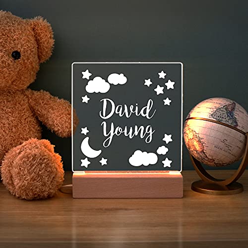 Lámpara nocturna personalizada para niños con diseño grabado miniatura 2