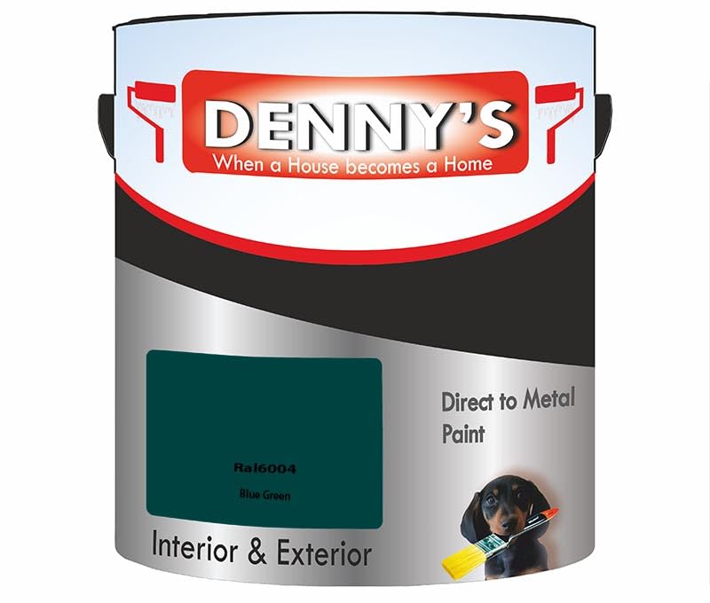 SCOOBYS PAINTS BACK IN THE MIX Direct to Rust Metal Paint, Quick-Drying, Durable Anti-Rust Coating, Interior & Exterior, Perfect for Metal Surfaces, Fences, Gates, Railings, No Primer (Blue Green)