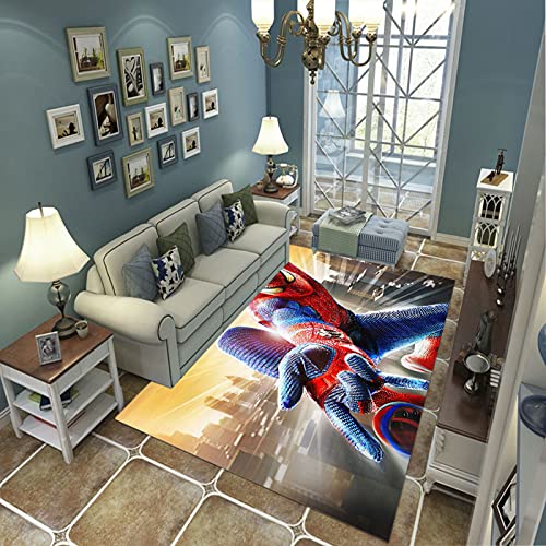 PHhomedecor Tapis Douce, Moquette Décoratif De Style Moderne, Couverture Rampante pour Enfants, 3D Imprimer De l'art Spiderman, 180(H) X260(W) Cm, The Rug pour Chambre Et Salon Ou Chambre d'enfants Cover