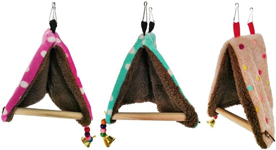 Warm Bird Nest Bed Hammock House Perch for Parrot Parakeet Finch Canary Cage Toy(D)