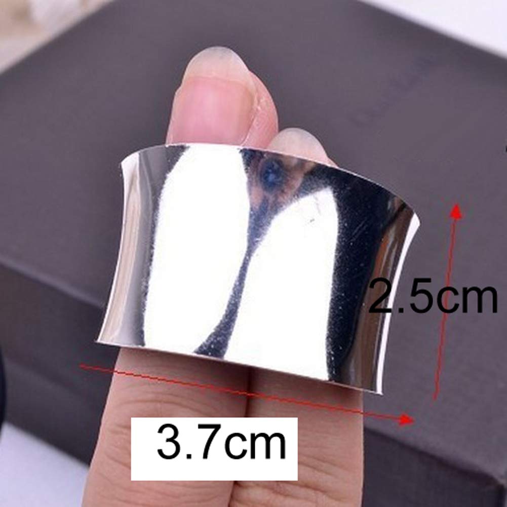 2 Pieces Metal Cuff Ponytail Holder Hair Cuff Elastic Hair Band Rope Hair Ties for Women Girls, Golden and Silver image 3