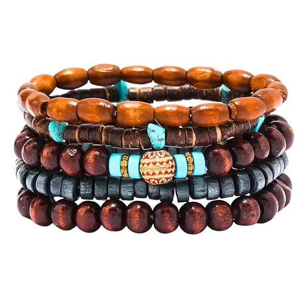 THE MEN THING Set of 5 Genuine Leather Adjustable Bracelets for Men & Boys – 8 Inch - Review, Price and Buying Guide