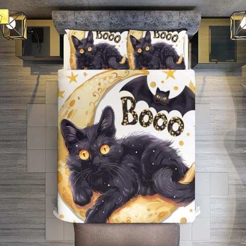 Funda nórdica de gato transpirable y suave con cremallera resistente para otoño 7