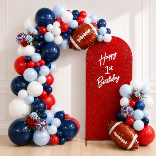Image of Red White and Blue Patriotic Balloon Arch Kit 144 Pcs