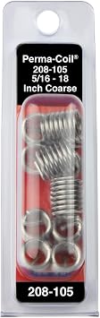 Perma-Coil 208-105 Thread Insert Pack 5/16-18 12PC Helicoil 5521-5