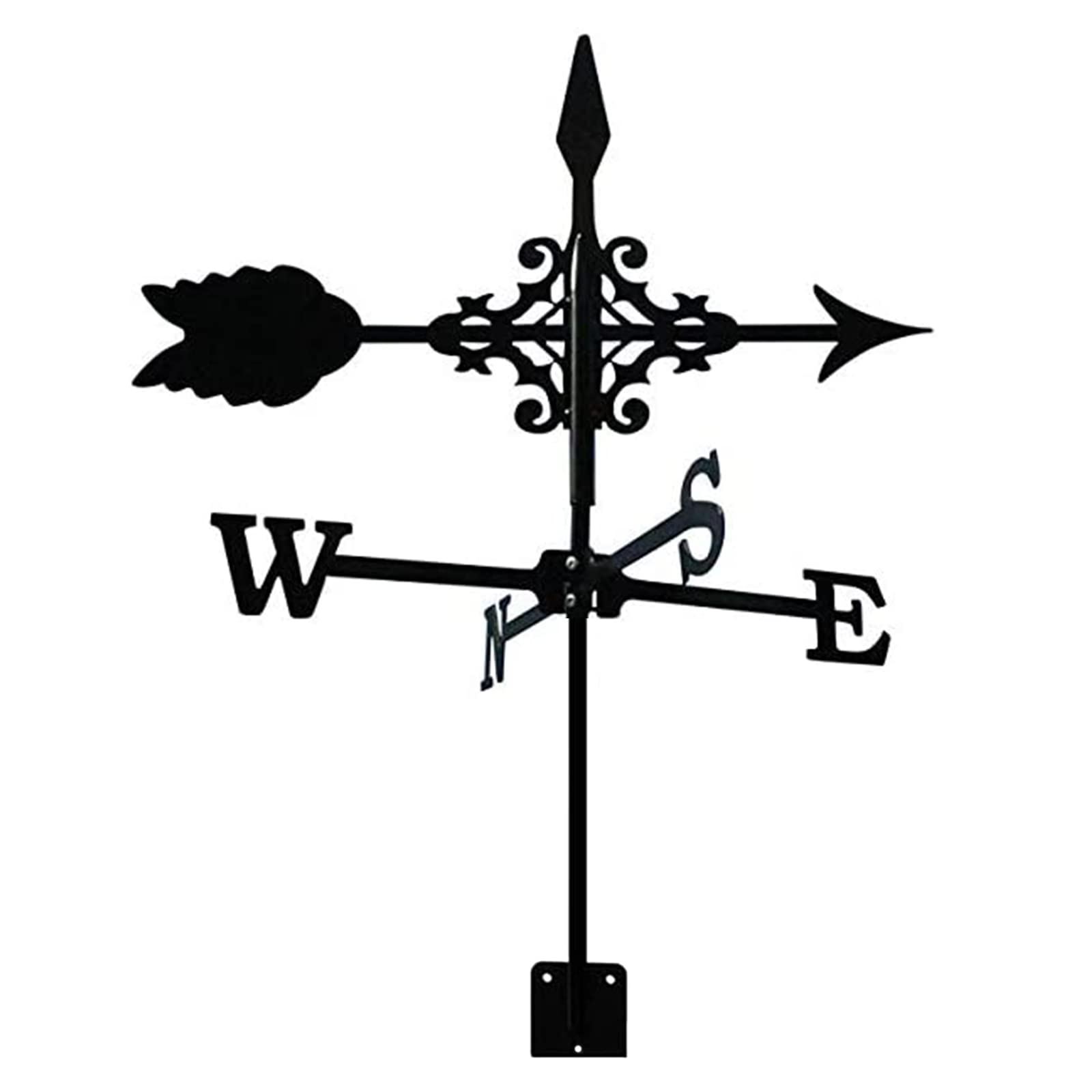 WIQUYBML Weathervane Stainless Steel Wind Vane Weathercock Metal Direction Indicator for Garden Yard/Arrow/30 * 50Cm