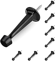 Vista 24 de HOMOTEK - Paquete de 8 topes de puerta rígidos y resistentes con punta de goma suave, tope de puerta de zinc fundido para proteger la pared