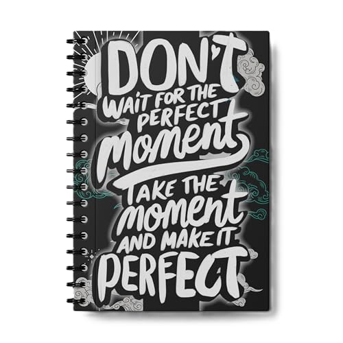 Image of zenithink Motivational Inspirational Wiro Journal Notebook | 80 gsm Paper With 350GSM Hard Cover | Unruled | Pages - 160 | A5 Size | Wiro Binding | Versatile for School, Home & Office